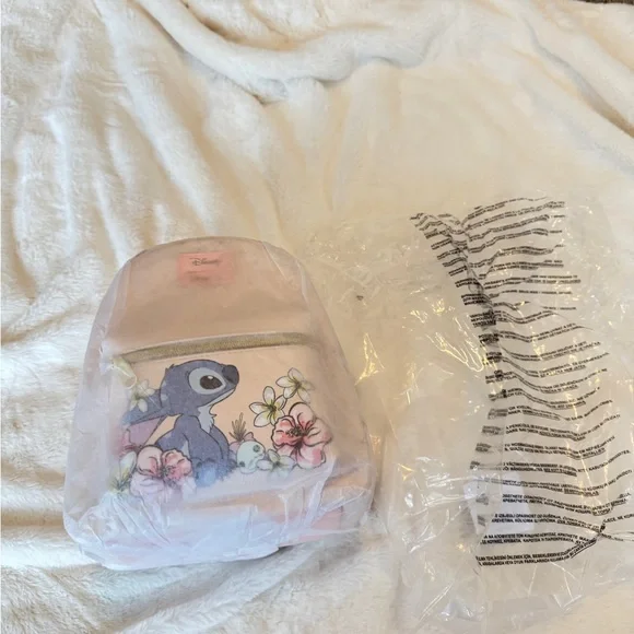 BRAND NEW Disney Pastel Floral Stitch Backpack - Picture 4 of 6